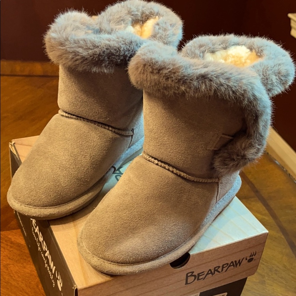 Bear paw Toddler Girls Ugg Fur boots